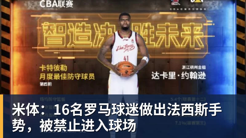 九游体育米体：16名罗马球迷做出法西斯手势，被禁止进入球场