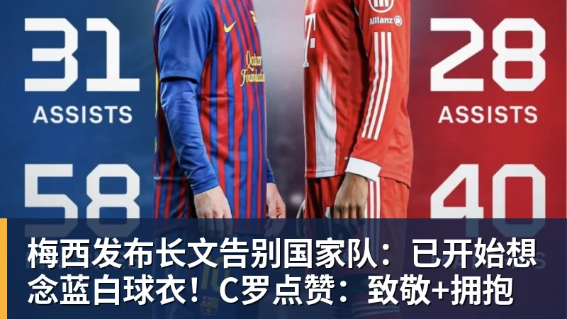 九游体育梅西发布长文告别国家队：已开始想念蓝白球衣！C罗点赞：致敬+拥抱